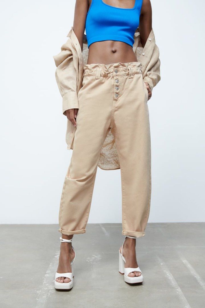 Zara Z1975 Baggy Pantalon Baggy Paperbag Zara Zara Z1975 Baggy