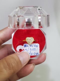 14k Gold Diamond Heart Ring S5