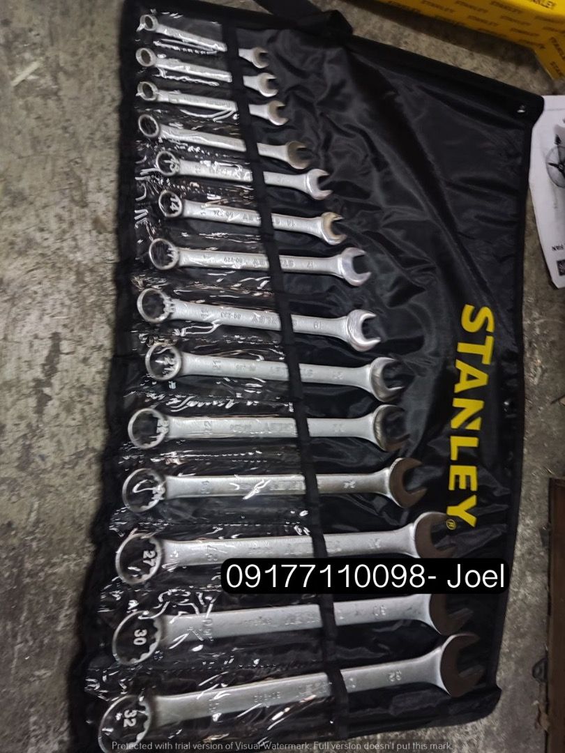 1Set STANLEY COMBINATION WRENCH (Category: Construction Tools & Equipment) located in Manila. Submitted by joeyroque09 (Listing ID 1293792726, Image 1). Description: 1Set STANLEY COMBINATION WRENCH Specs: 8-32mm .