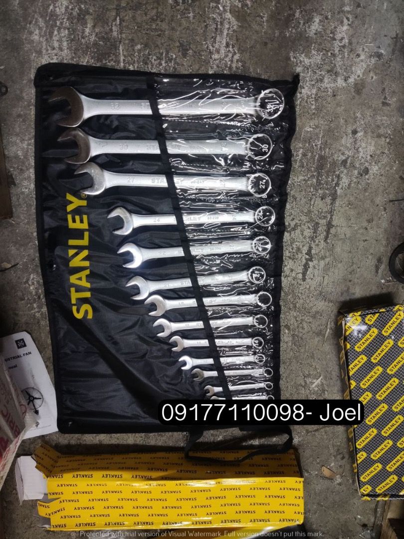 1Set STANLEY COMBINATION WRENCH (Category: Construction Tools & Equipment) located in Manila. Submitted by joeyroque09 (Listing ID 1293792726, Image 2). Description: 1Set STANLEY COMBINATION WRENCH Specs: 8-32mm .