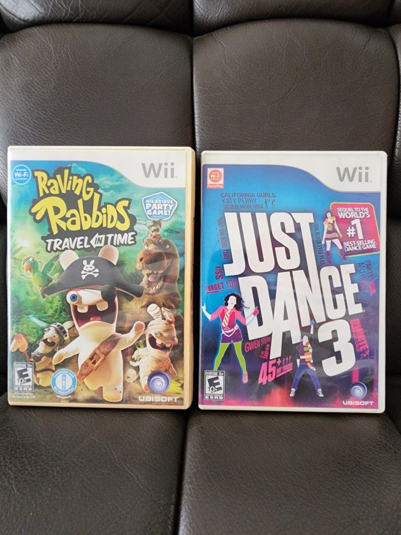 2 Wii Games (Raving Rabbids Travel in Time and Just Dance 3) Nintendo Wii,  Video Gaming, Video Games, Nintendo on Carousell