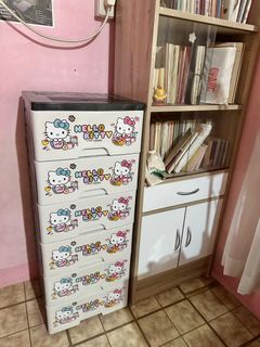 6-Tier Plastic Drawer with cute Hello Kitty design (new: just unboxed to check)