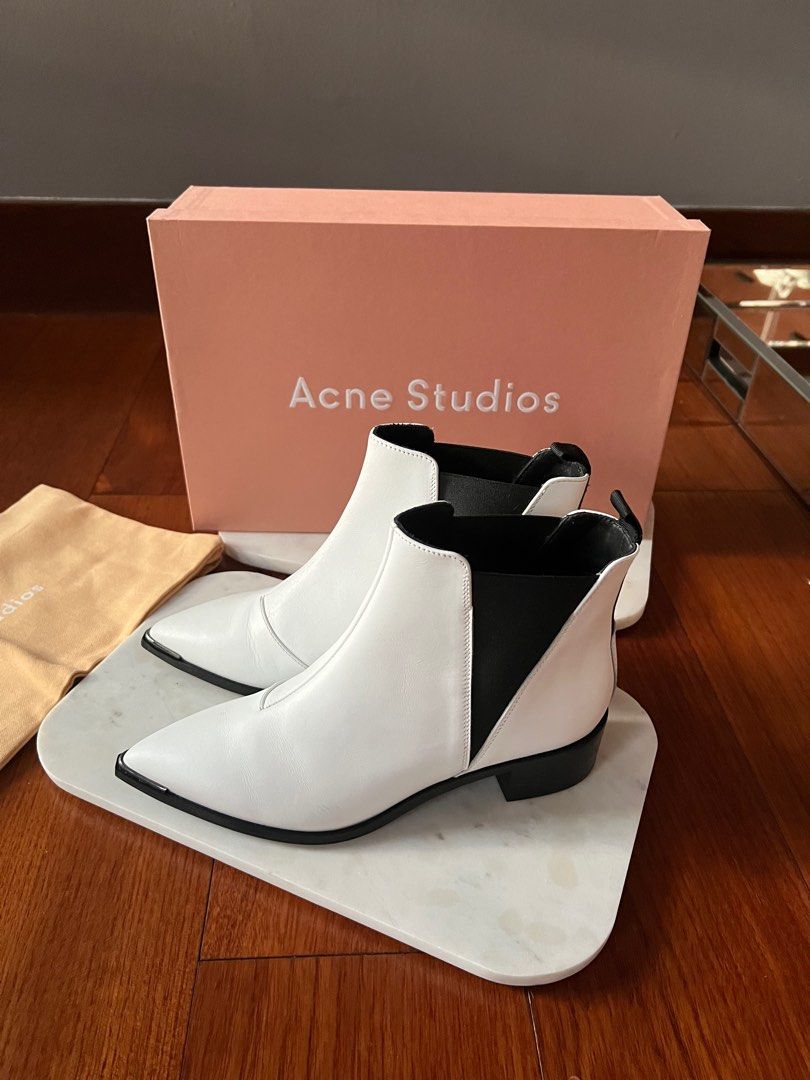 Acne jensen boots white store