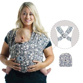 BABY K'TAN CARRIER WRAP FLORAL PINK & GRAY
