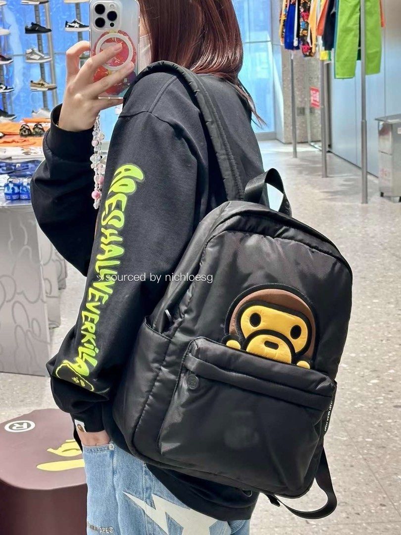 BAPE BABY MILO MEDIUM BACKPACK, Women's Fashion, Bags