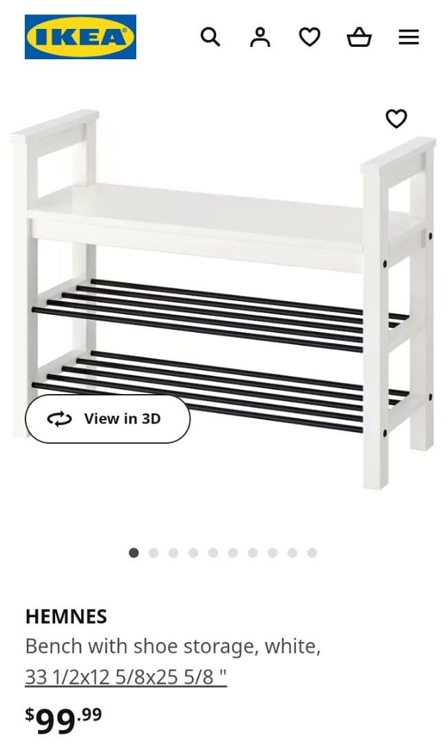 Ikea Hemnes Bench with shoe storage Furniture Home Living Furniture Shelves Cabinets Racks on Carousell