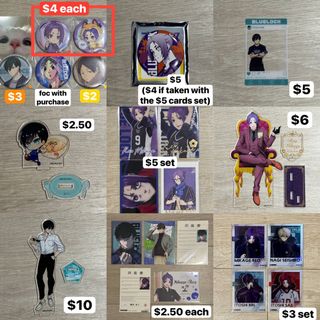 Bluelock blue lock bllk Itoshi Rin chugai badge merch, Hobbies & Toys ...
