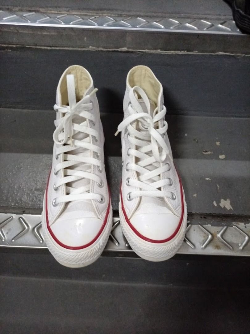 Brand New Converse highcut White Leather sneakers size EU 36.5 UK 3.5 US 5.5 brought but never use
