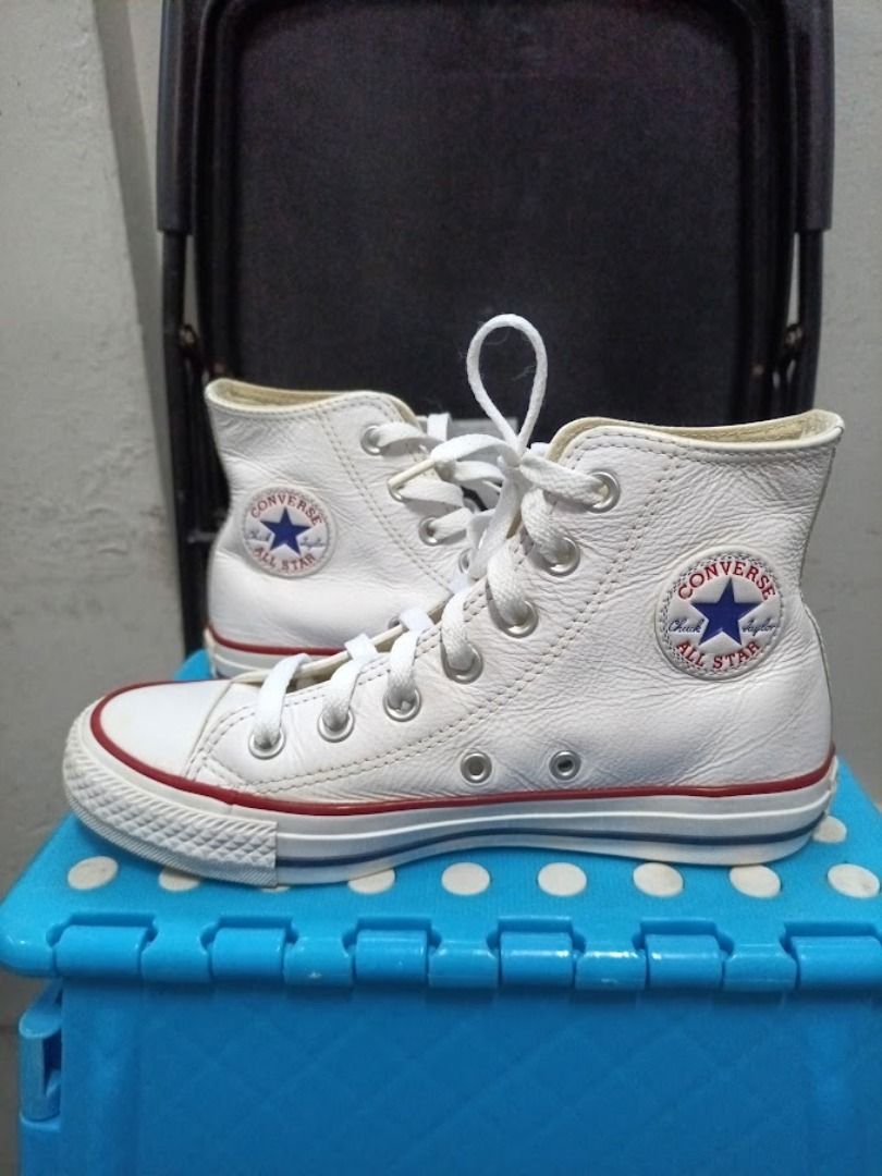 White leather converse 5.5 store