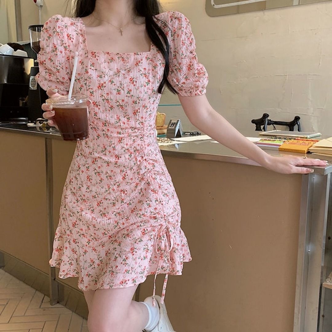 Korean dress floral cheap