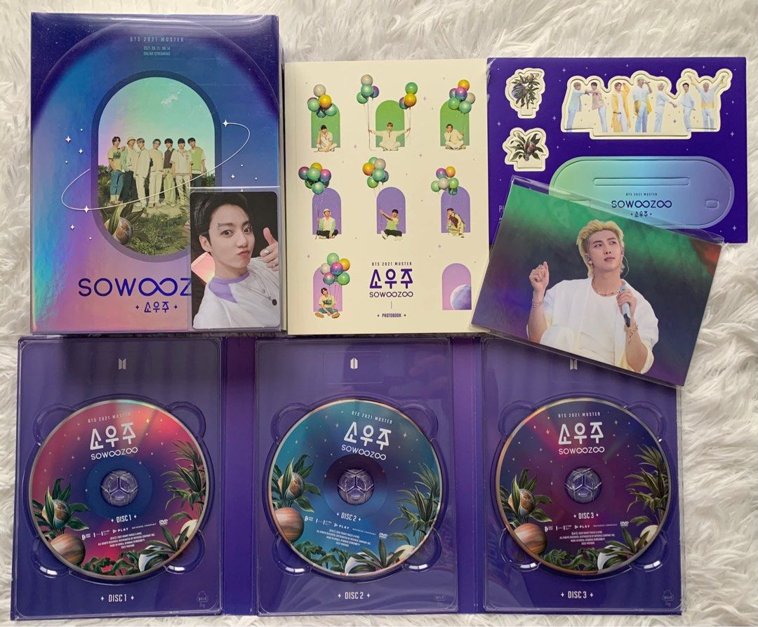 BTS Sowoozoo DVD (Category: CDs & DVDs) located in Quezon City. Submitted by dKPopStore (Listing ID 1293800527, Image 1). Description: Onhand BTS Sowoozoo DVD Complete inclusion with JK PC DM for inquiries .