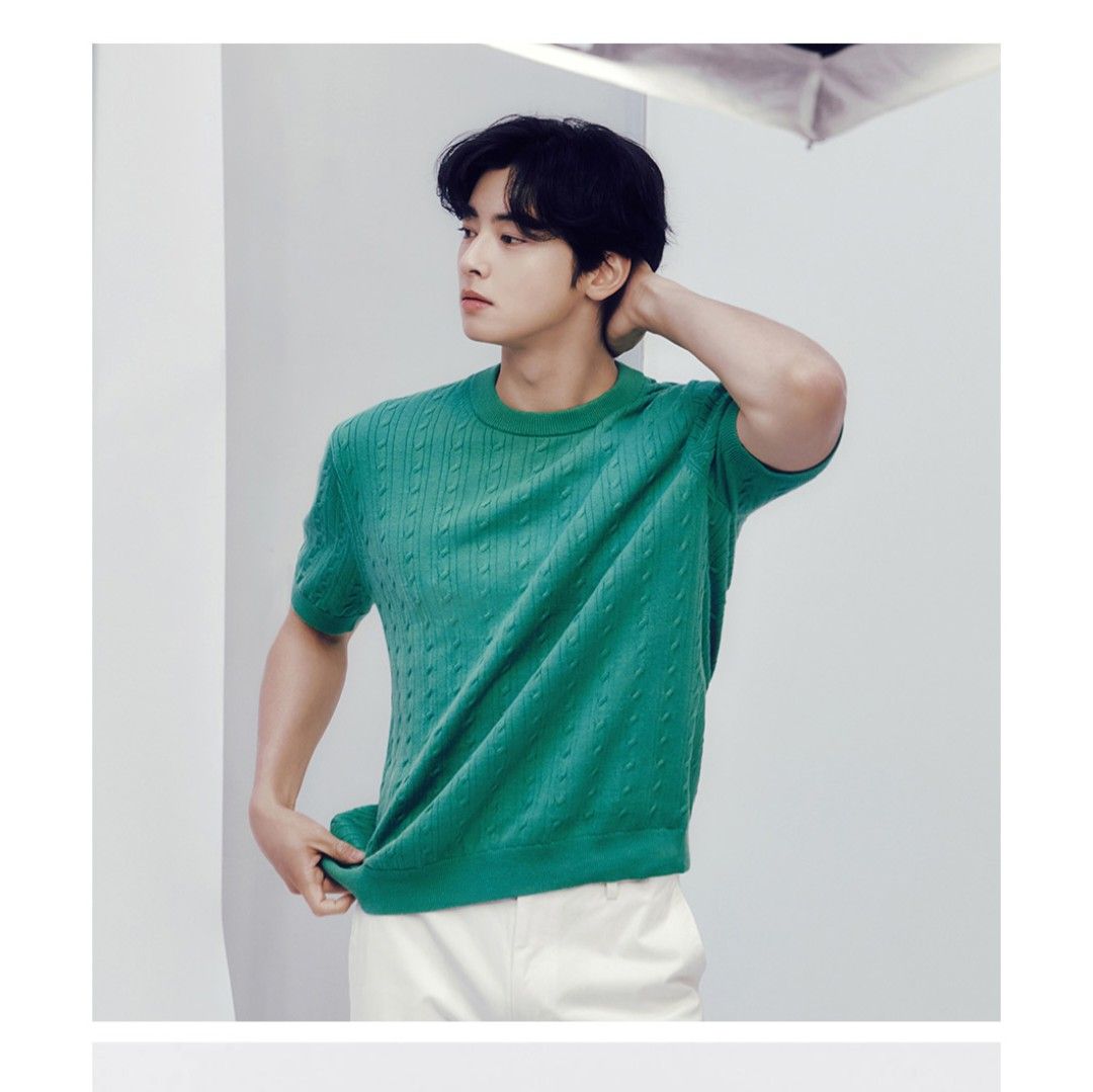 Cha Eun-woo Cable Short Sleeve Sweater (Category: Tshirts & Polo Shirts ) located in Cainta. Submitted by shopchelonline (Listing ID 1293874670, Image 3). Description: Cha Eun-woo Cable Short Sleeve Sweater 🛒3,420.00each(all in)+lsf 💎Pre-order - NO RUSH SHIPPING 💎Korea Pasabuy - NORMAL ETA ✅️Authentic Gi*rdan* Korea 💎Colors may vary due to lighting. 💎Availability and price may vary 💎The outer case/box is simply for protecting goods. (Damage