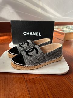 Chanel Tweed Velvet Espadrilles