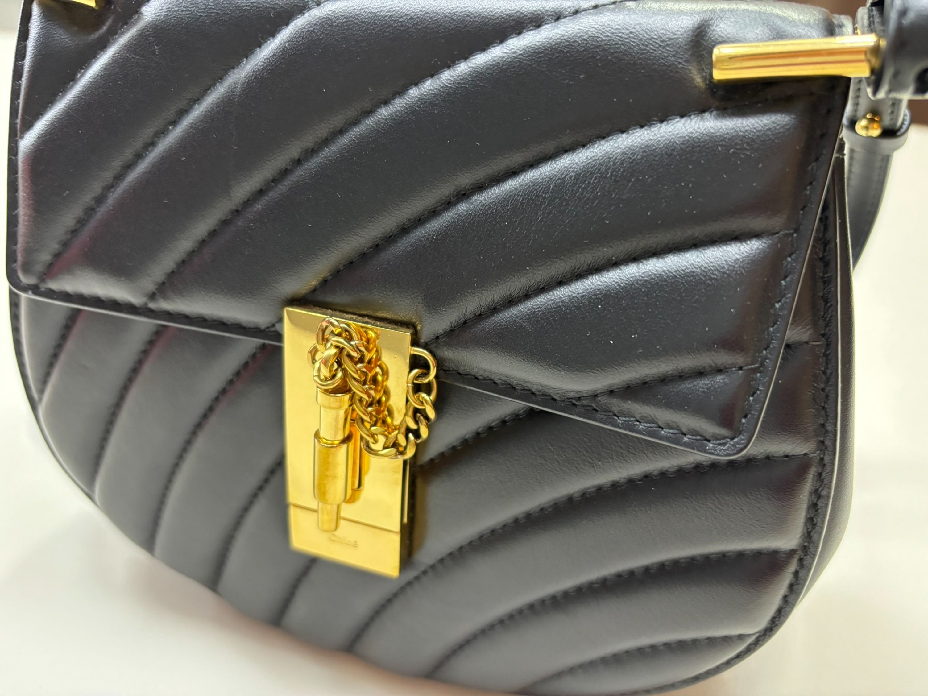 Chloe quilted drew bag hot sale