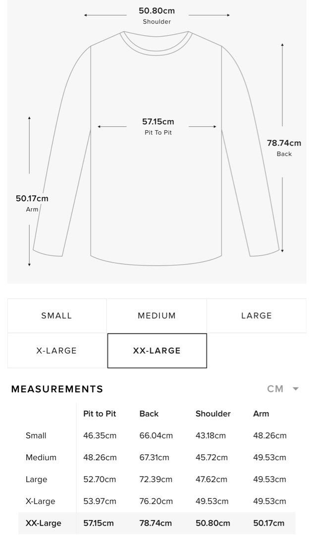 Comme de garcons sizing cheap