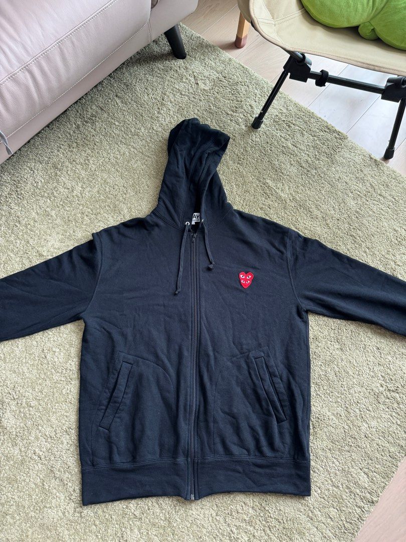 Comme des garcons zip up hoodie xxl best sale