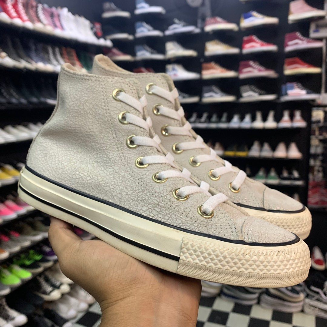 Ivory leather converse store