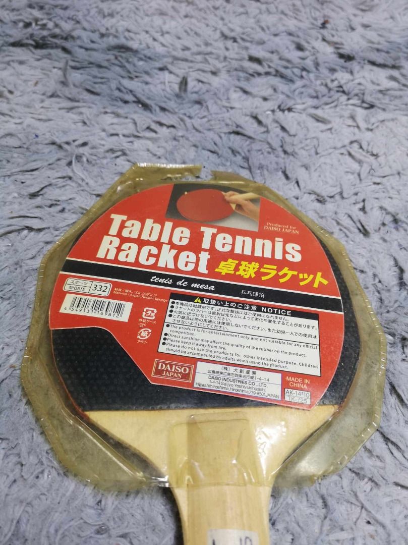Daiso Table Tennis Racket, Sports Equipment, Sports & Games, Racket and Ball Sports on Carousell