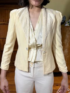 Designer blazer and blouse set