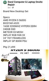 Desktop Set AMD RYZEN 5 5600G