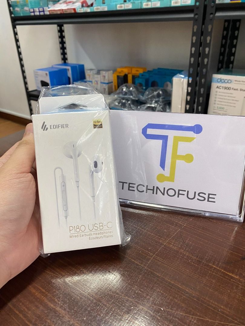 Edifier P180 USB-C Wired Earphones with Remote and Mic (Category: Earphones) located in Pasig City. Submitted by technofuseofficial (Listing ID 1293898938, Image 3). Description: Edifier P180 USB-C Wired Earphones with Remote and Mic Frequency Response 20Hz - 40KHz Output Sound Pressure Level 97 ± 3dBSPL(A) Connection Type C Cable Length 110cm ± 5cm 14mm driver unit provides punchy bass and rich mid-range Omni-directional and high-sensitivity mic