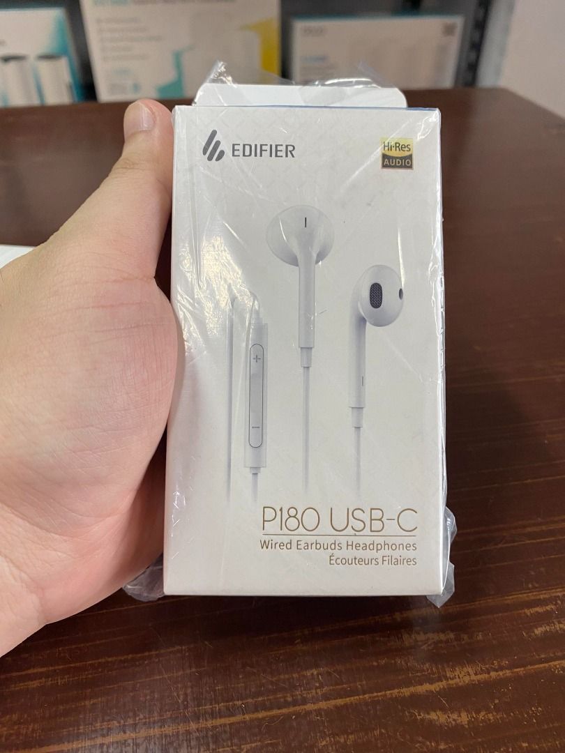 Edifier P180 USB-C Wired Earphones with Remote and Mic (Category: Earphones) located in Pasig City. Submitted by technofuseofficial (Listing ID 1293898938, Image 1). Description: Edifier P180 USB-C Wired Earphones with Remote and Mic Frequency Response 20Hz - 40KHz Output Sound Pressure Level 97 ± 3dBSPL(A) Connection Type C Cable Length 110cm ± 5cm 14mm driver unit provides punchy bass and rich mid-range Omni-directional and high-sensitivity mic