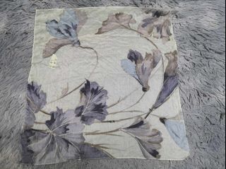 Floral Design Cream Handkerchief