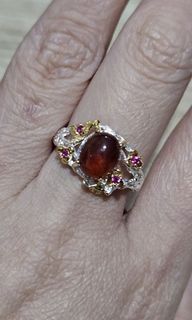 Garnet w/ Ruby Stone Garden Ring