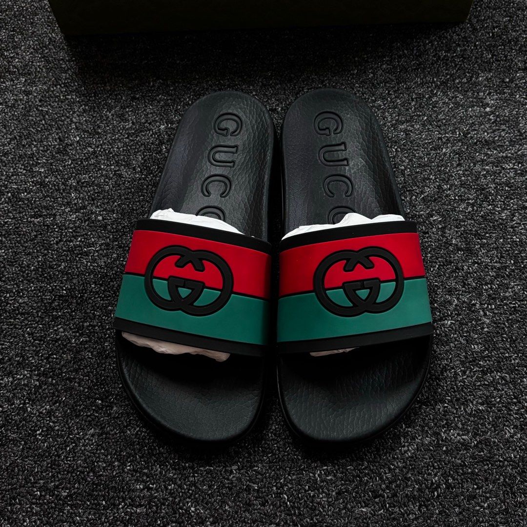 Buy Gucci Men's Pursuit '72 Rubber Slide Sandal, Black, 12 at Amazon.in