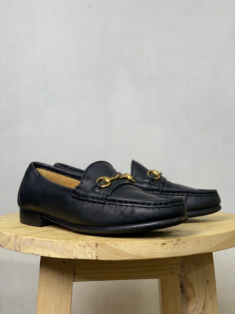 Gucci Horsebit Black Leather Loafers