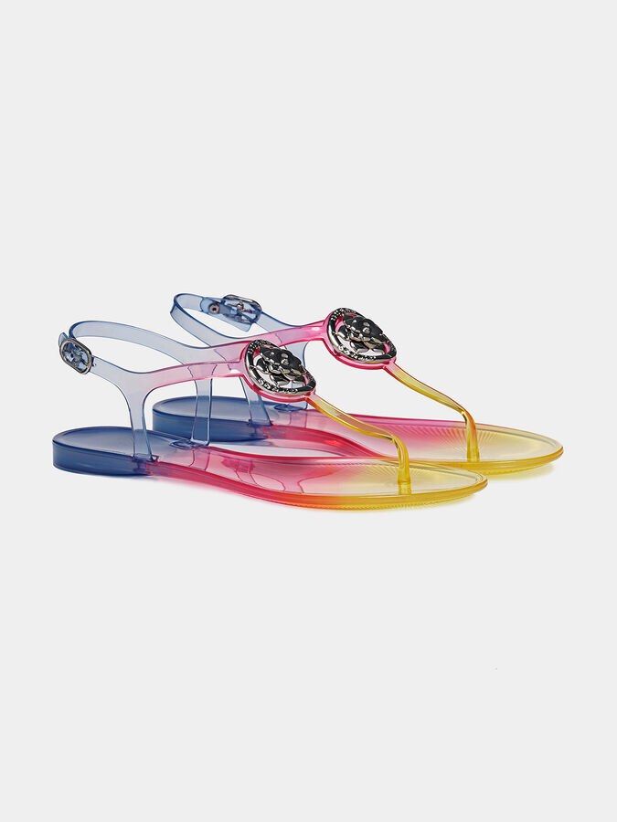 SALE Guess JAXX Tie dye Jelly Thong Sandals Women s Fashion Footwear Flats Sandals on Carousell