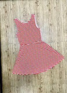 H&M Red Stripes Skater Dress