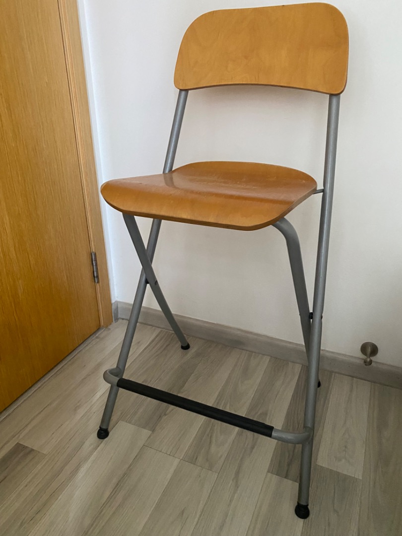 IKEA foldable high chair/ bar stool, Furniture & Home Living, Furniture ...