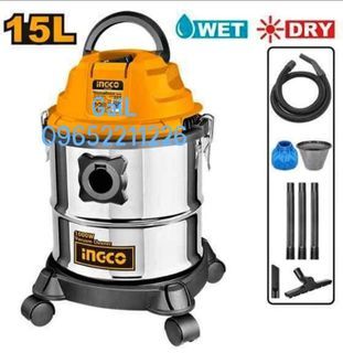 INGCO 15L, 1000W Wet & Dry Vacuum Cleaner - VC12205