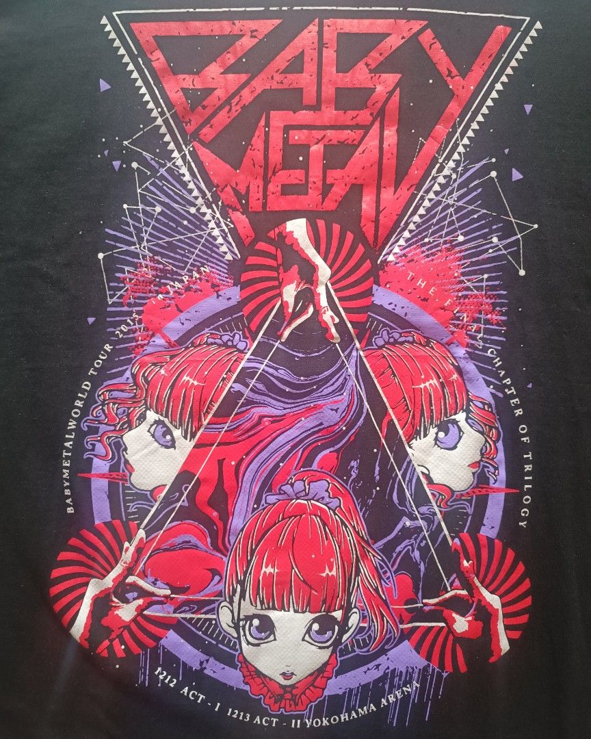 Kaos BABYMETAL - Trinity Tee (BNWT), Fesyen Pria, Pakaian , Atasan 