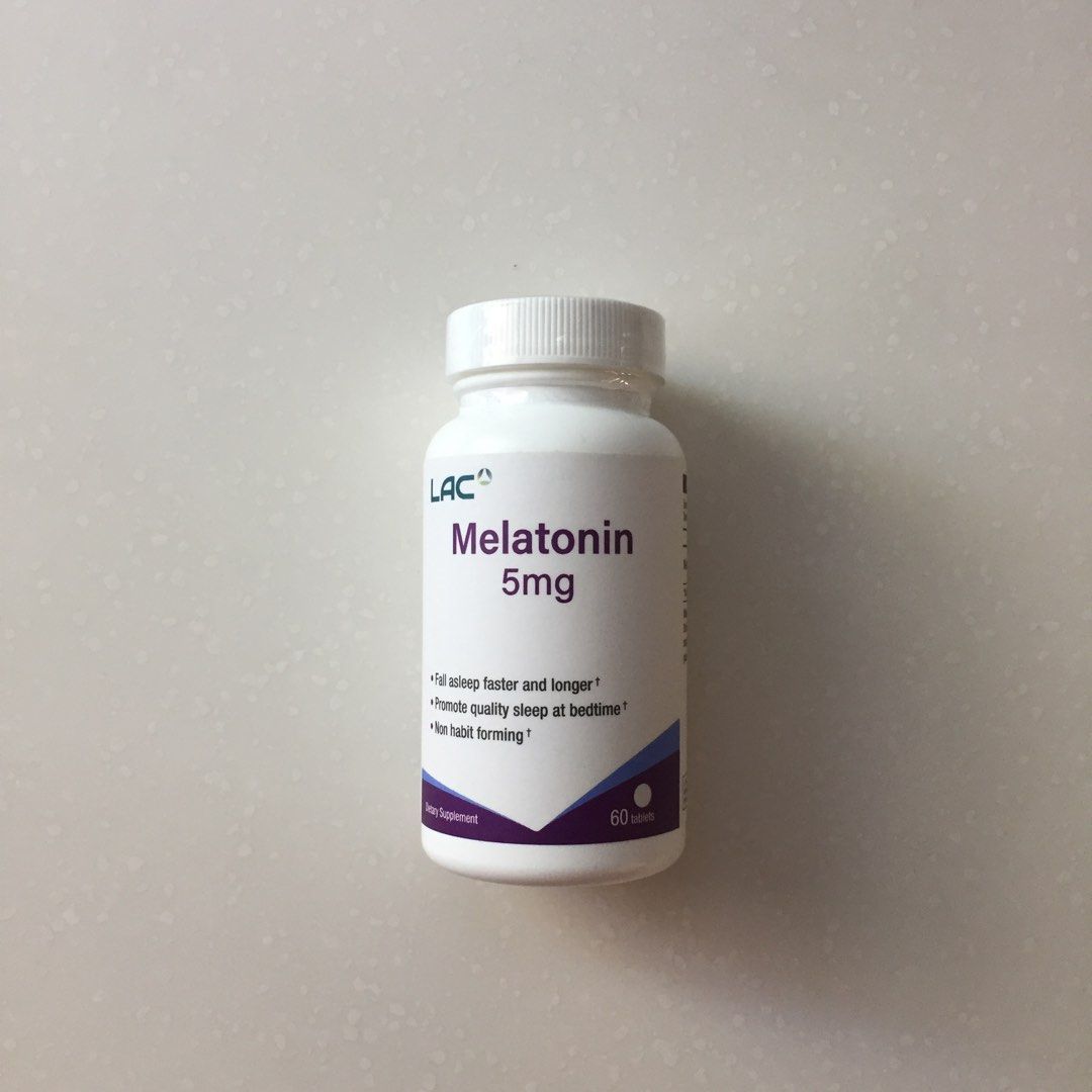 LAC Melatonin 5mg 60tablets (Category: Health Food, Drinks & Tonics) located in Las Pinas. Submitted by mrsalifestyle (Listing ID 1293832045, Image 1). Description: Best by: May 2026 Maintain a peaceful night’s rest without interruptions Prevent sleeplessness, helping you wake up feeling refreshed everyday Improve jet lag symptoms such as poor alertness and daytime sleepiness Prevent delayed sleeping schedules, which cause you to sleep late and w