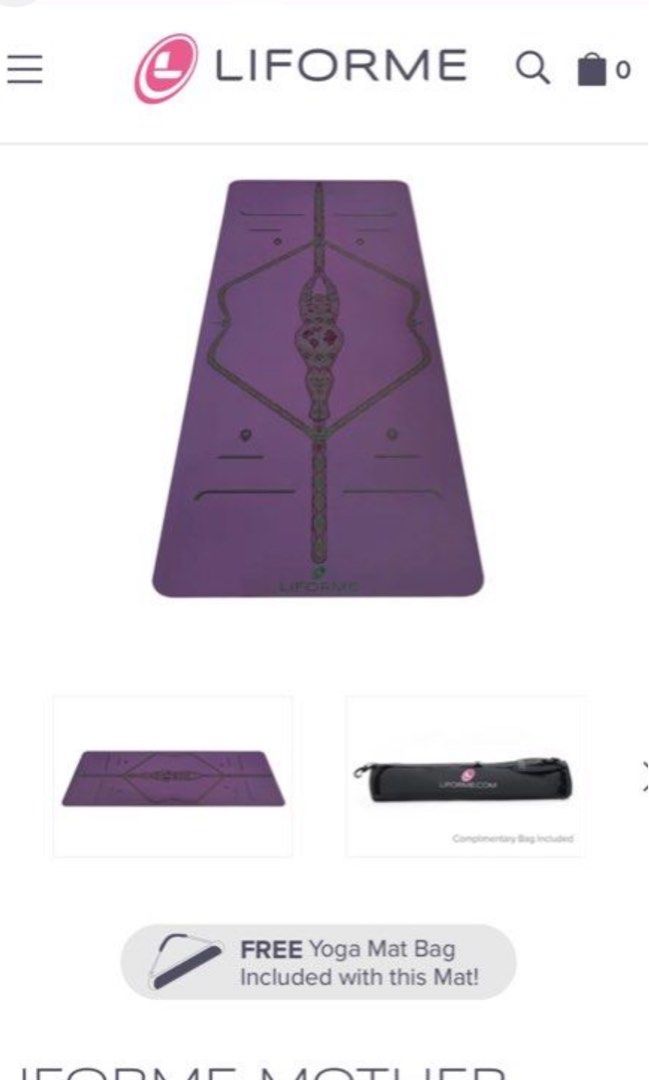 liforme yoga mat 瑜伽墊, 運動產品, 其他運動配件- Carousell