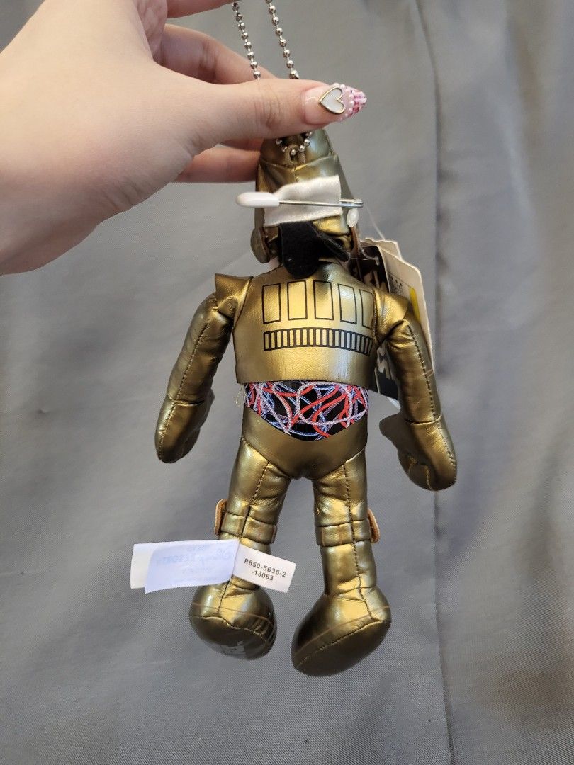 Limited Disney × Star Wars Goofy × C-3PO Plushie Keychain Pin