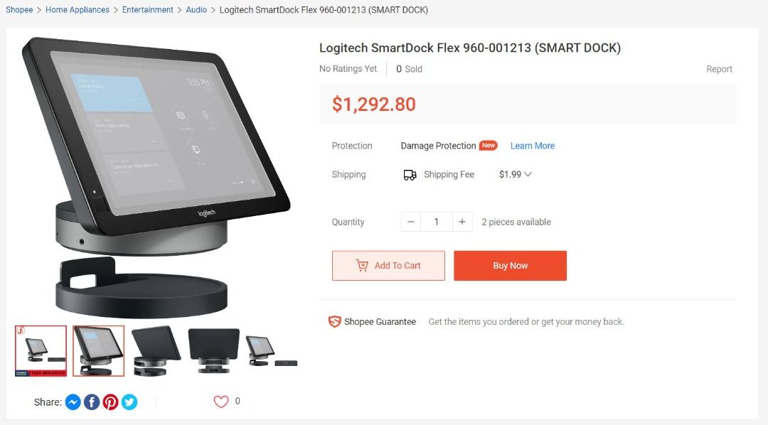 Logitech SmartDock (Category: Laptops & Notebooks) located in Singapore. Submitted by tankman70 (Listing ID 1293882863, Image 2). Description: Selling the Casing for Logitech Smartdock condition 8.5/10 In good condition with the built in wires inside, include orginal charger and it also requires at least a Microsoft surface Pro 4 with a minimum of windows 10 enterprise to operate the Skype system. Logitech® SmartDock is an AV Control Console that