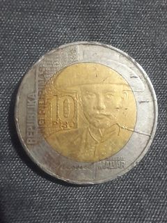 Miguel Malvar rare 10 piso commemorative coin 150th birth anniversary  of Heneral Malvar