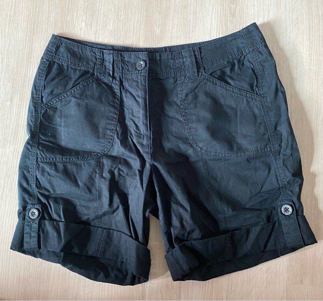 Marks and Spencer Black Shorts Uk10 Women s Fashion Bottoms Shorts on Carousell