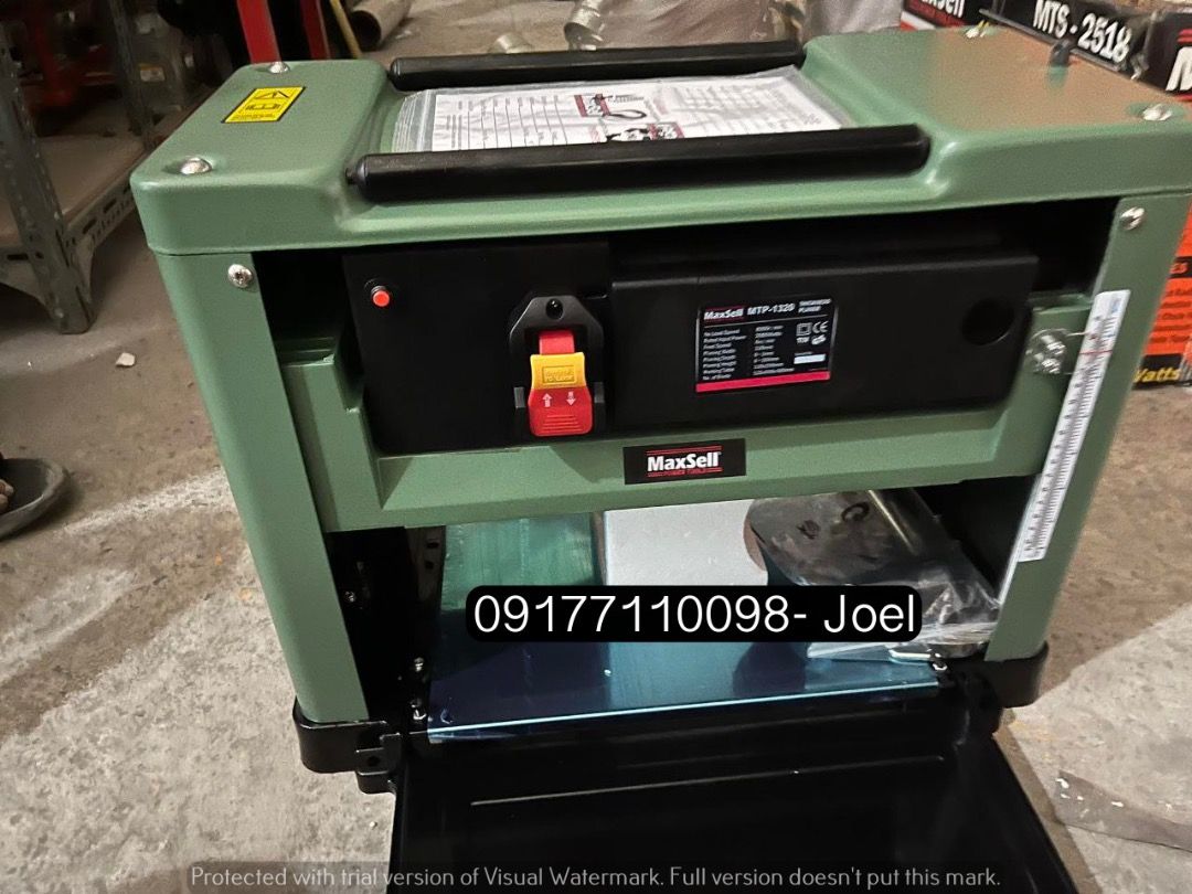 MAXSELL THICKNESS PLANER (Category: Construction Tools & Equipment) located in Manila. Submitted by joeyroque09 (Listing ID 1293799111, Image 3). Description: MAXSELL THICKNESS PLANER Specs: MTP-1320 (2000w) 13mm thickness planer .
