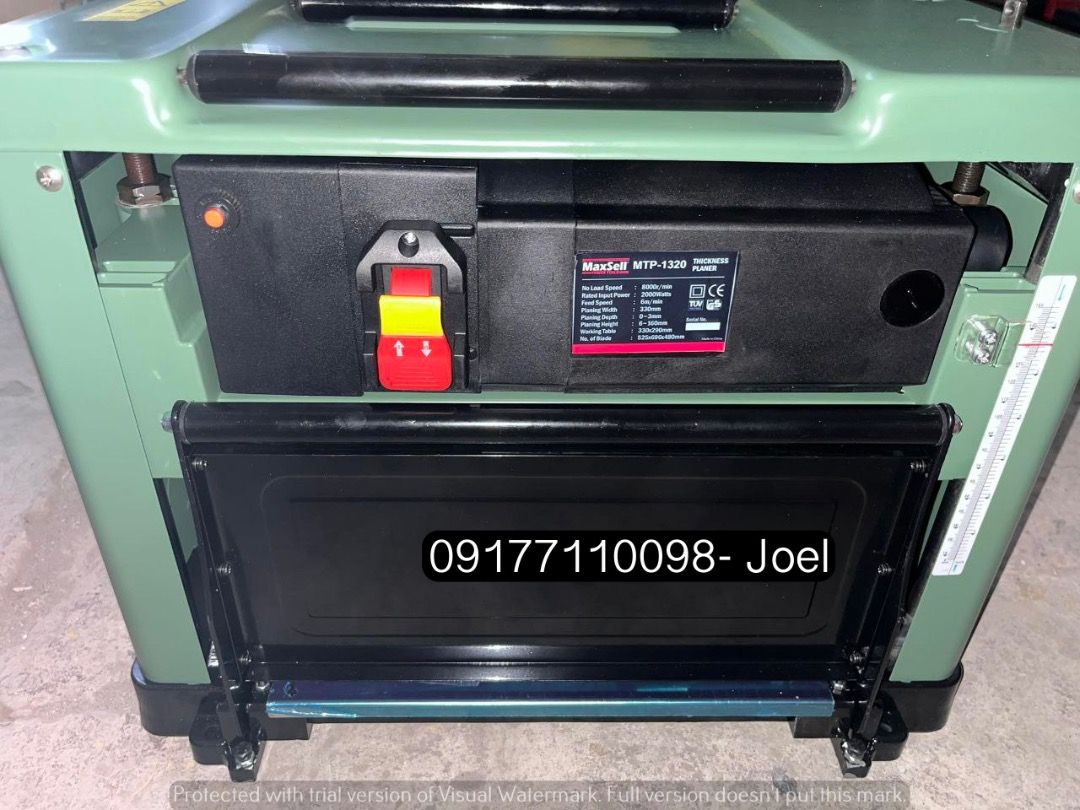MAXSELL THICKNESS PLANER (Category: Construction Tools & Equipment) located in Manila. Submitted by joeyroque09 (Listing ID 1293799111, Image 1). Description: MAXSELL THICKNESS PLANER Specs: MTP-1320 (2000w) 13mm thickness planer .
