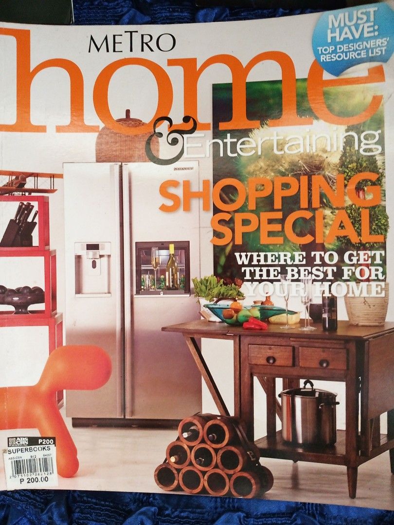 Metro Home and Entertaining Magazine (Category: Magazines) located in Quezon City. Submitted by kate_168 (Listing ID 1184519406, Image 1). Description: Metro Home and Entertaining Magazine Used P150 MOP: Gcash or Cash upon (in-person) pick-up Delivery: Lalamove/Grab or any courier chosen by the buyer (booking & payment c/o buyer) Location: Q.C..