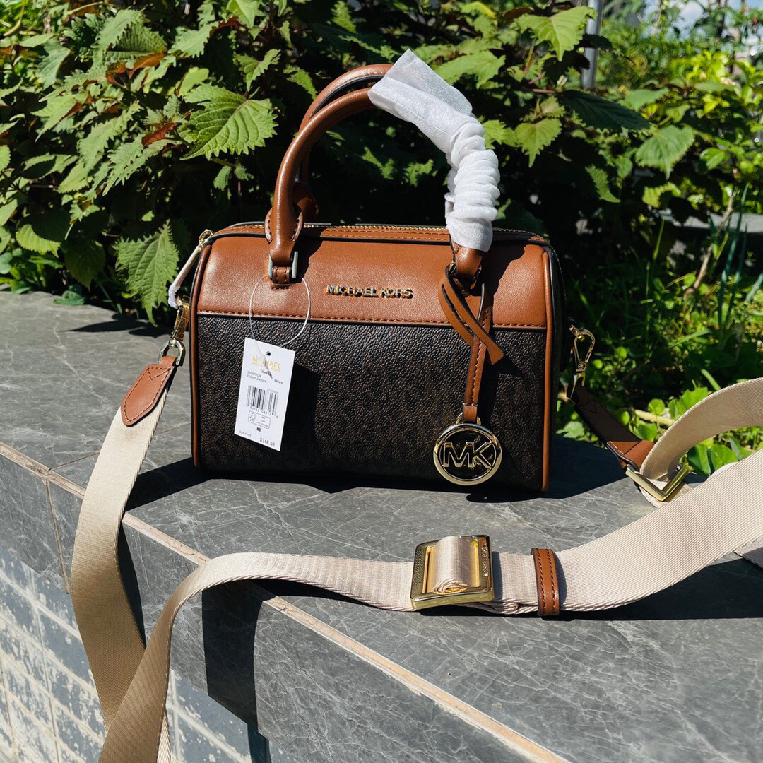 Michael Kors MK travel small Boston Bag shoulderbag Women s Fashion Bags Wallets Cross body Bags on Carousell