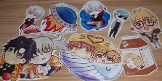 Mystic Messenger Anime Stickers (Jumin Han, Zen, Yoosung, V, Saeran / Ray) (Read Price List)