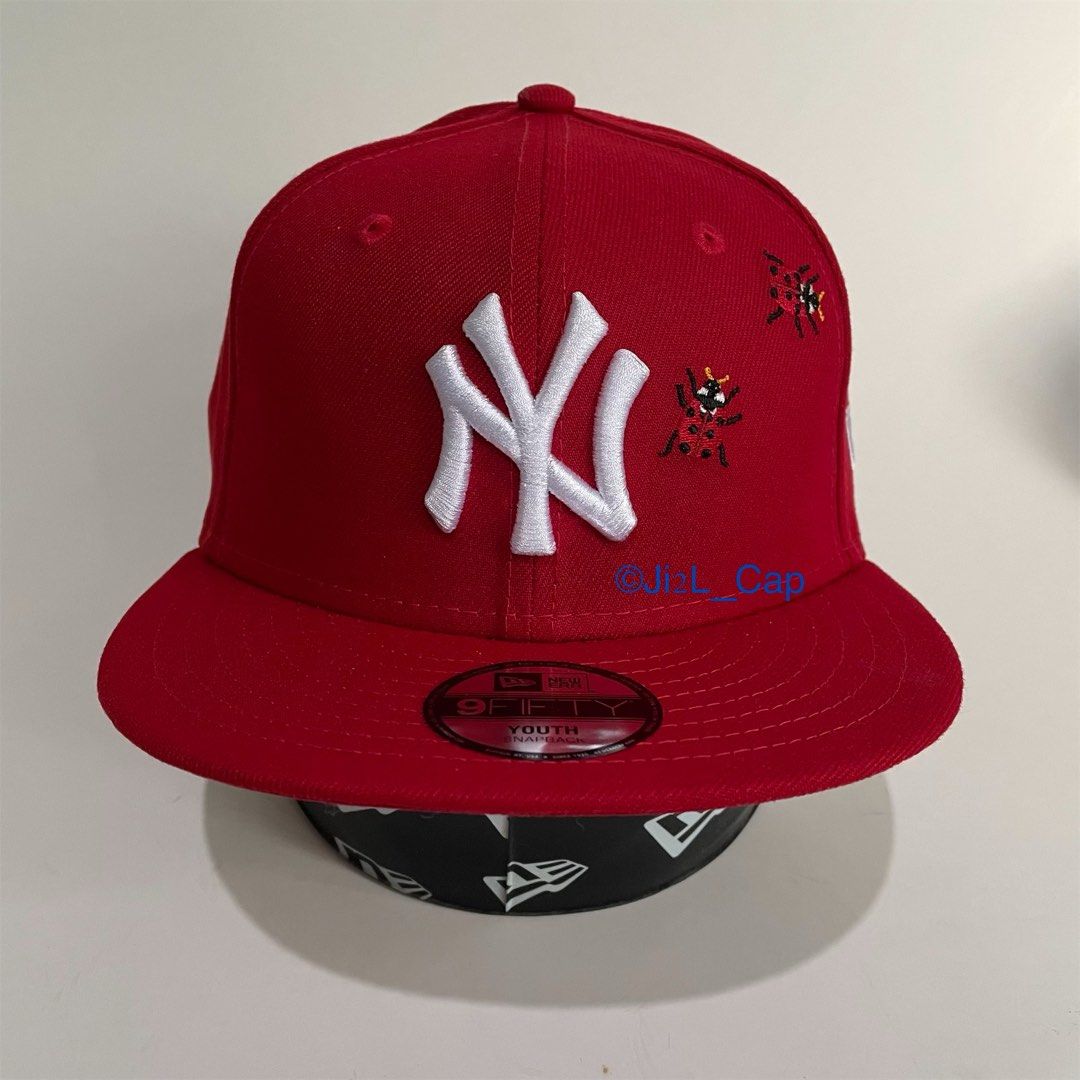 New Era Cap 帽NY 甲蟲紅色YOUTH size 細, 女裝, 手錶及配件, 帽 