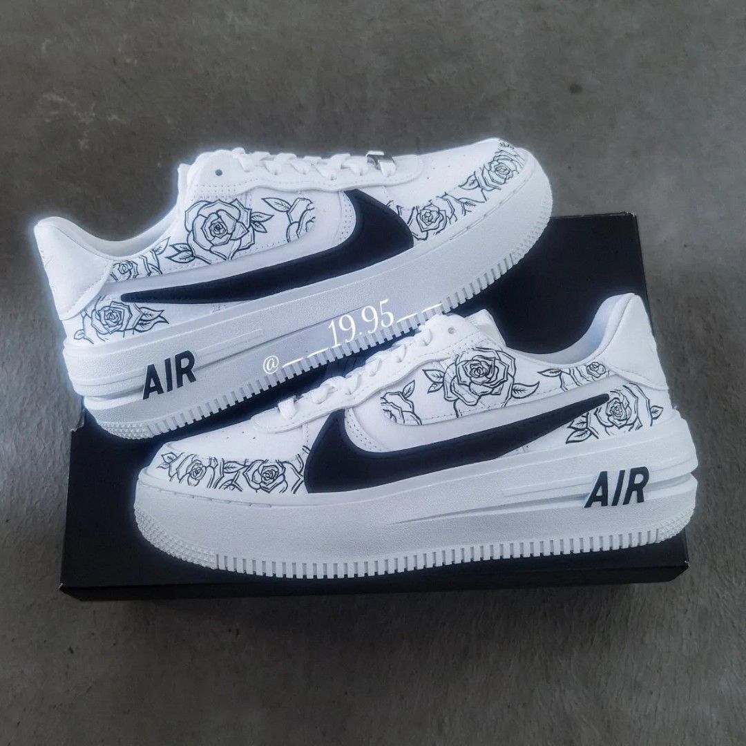 Nike air force 1 shoe custom roses