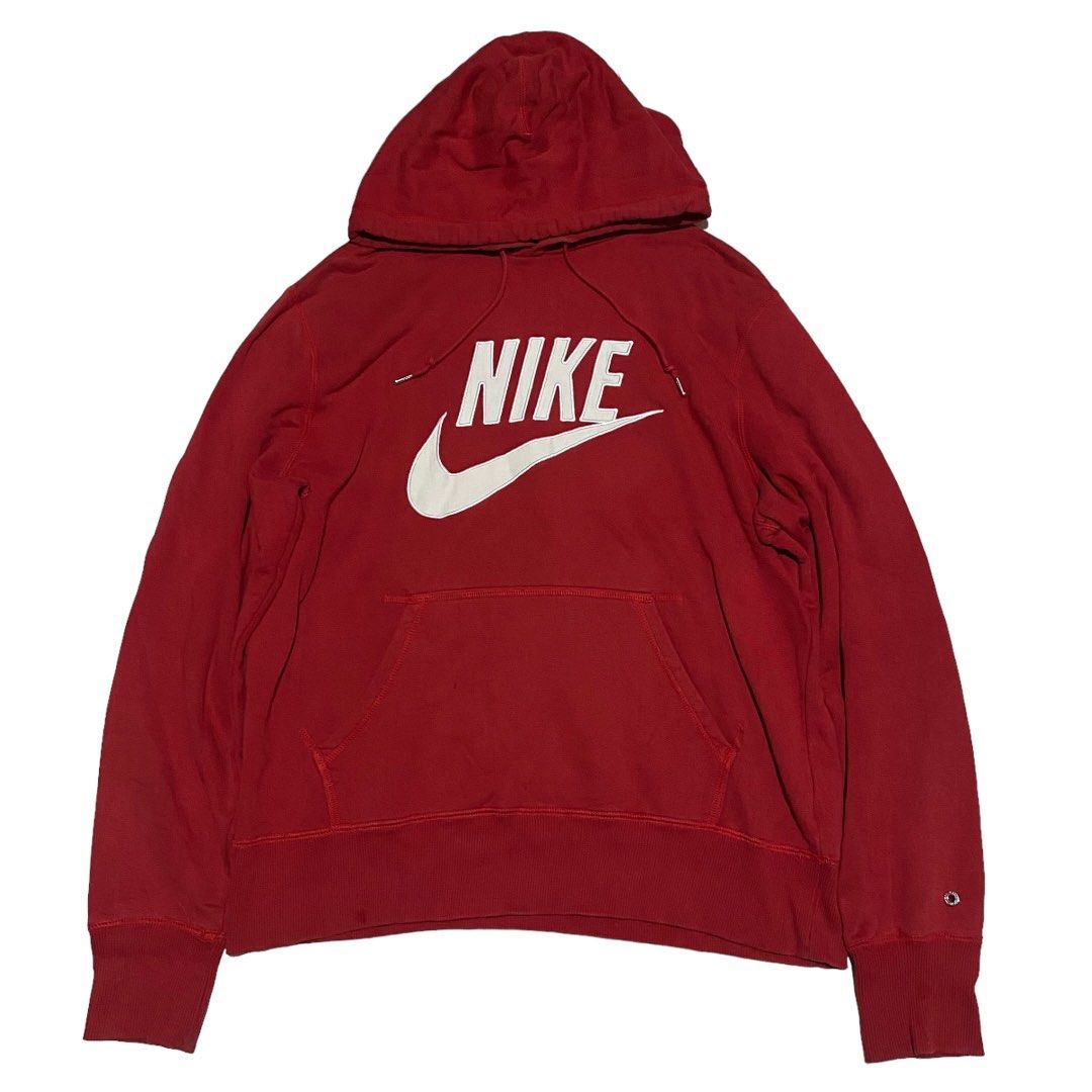 Plus Size Deep Red Hoodie NIKE Women's Plus Size Essential Hoodie