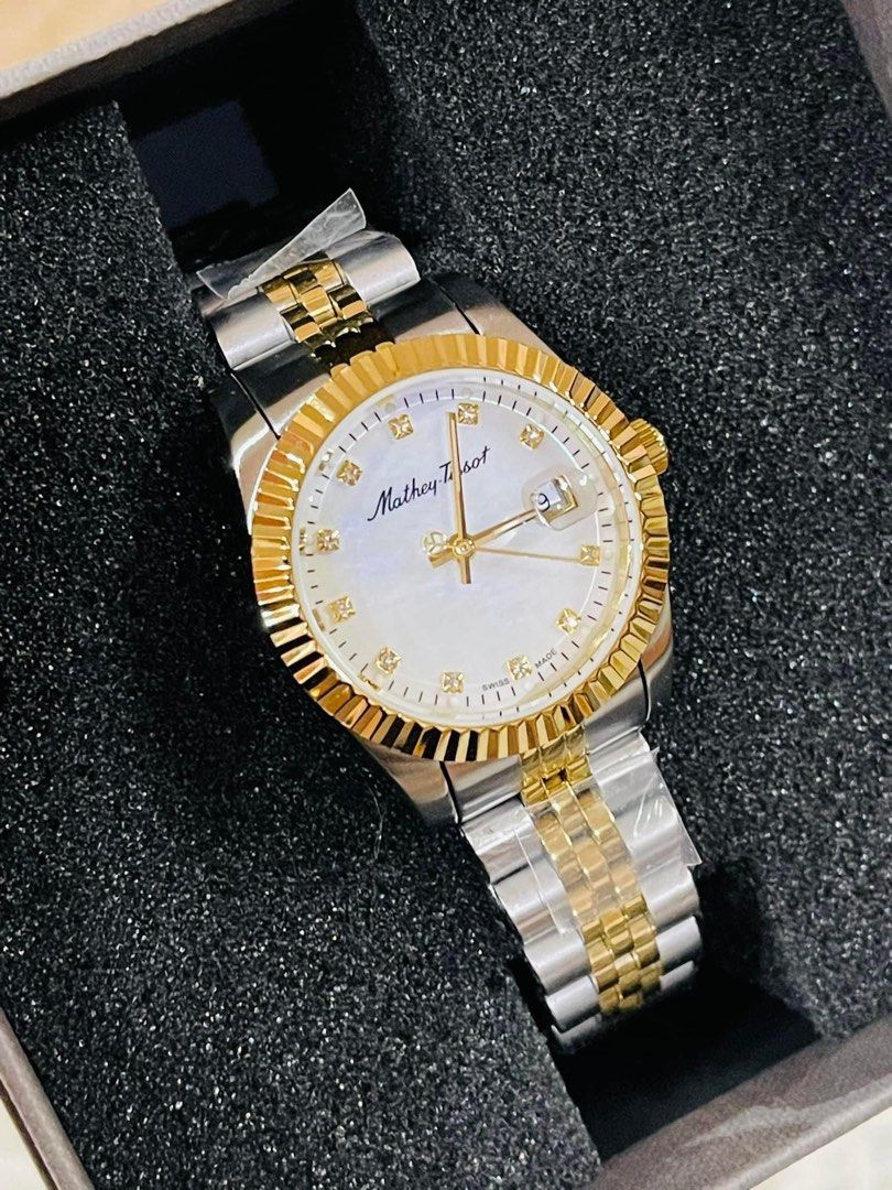 💯ORIGINAL MATHEY TISSOT 32mm MOP TWO-TONE (Category: Luxury Watches) located in Quezon City. Submitted by ashongsstore (Listing ID 1293777922, Image 1). Description: .